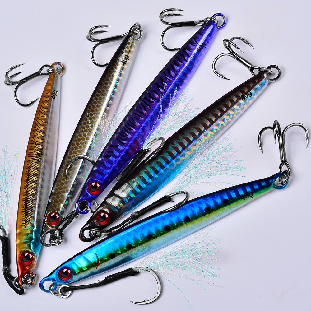 Jigging Shore Casting Seabass Fishing Hard Lure Fishing Baits Tackle 1pc Fast Sinking Metal Jig 14g 17g 21g 28g 40g Lure view 6