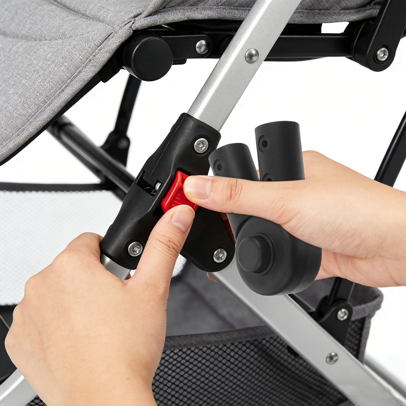 2Pcs Baby Stroller Connector Joint Adapter Foldable Stroller Seat Fastener Easy Install Shock Absorbing Attachment for Pram
