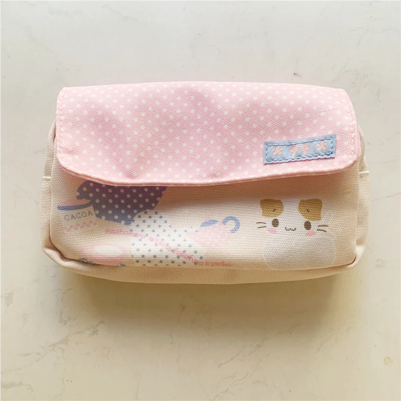 Masyumaro Fluffy Fuwa Nyanko Cat Pencil Case for School Cute Pencil Pouch Kawaii Storage Organizer Makeup Bag Cosmetic Bags