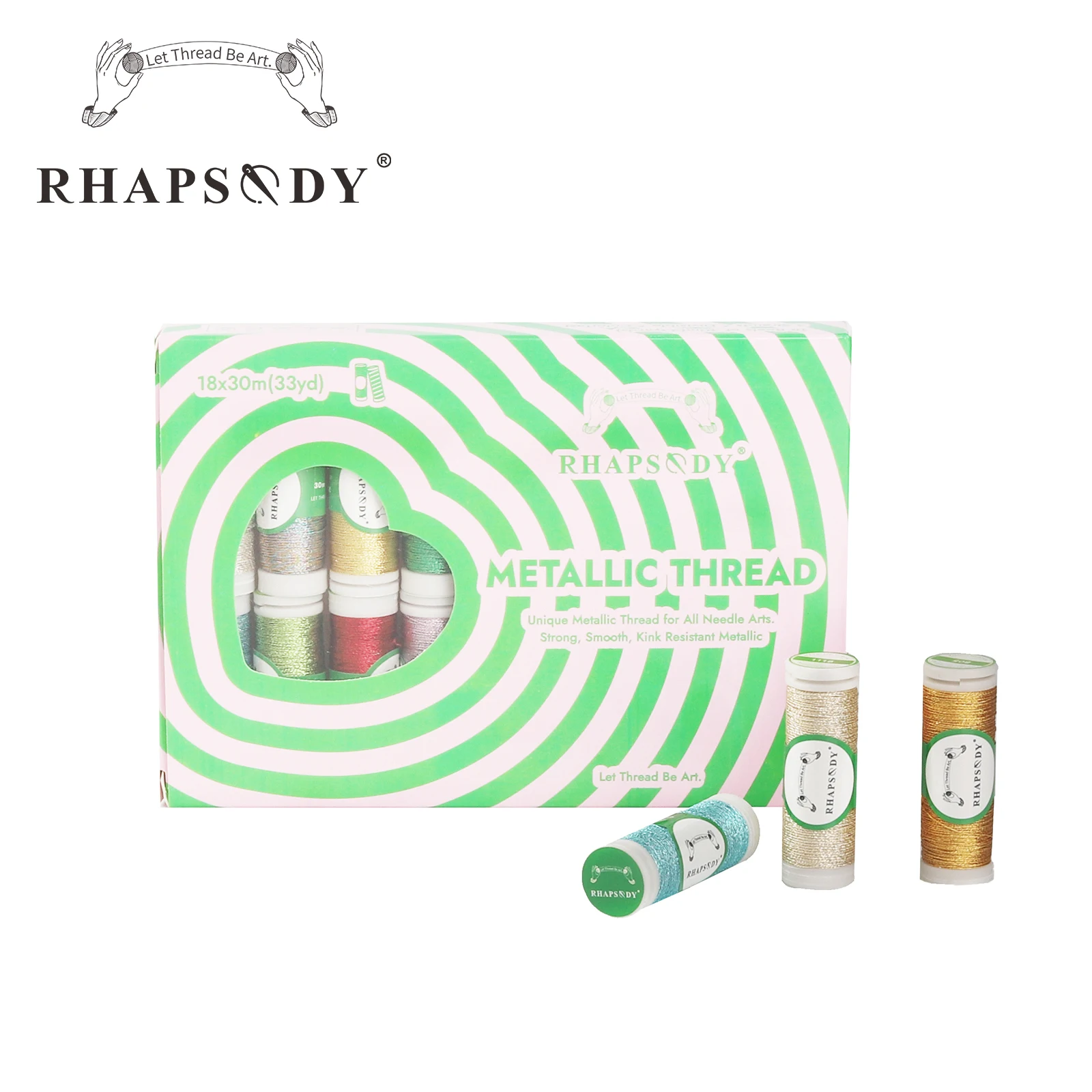 Rhapsody Premium 3 Strands Metallic Embroidery Thread Crochet DIY Bracelet Stitch Tatting Earrings Knitting Craft 18Colors Set