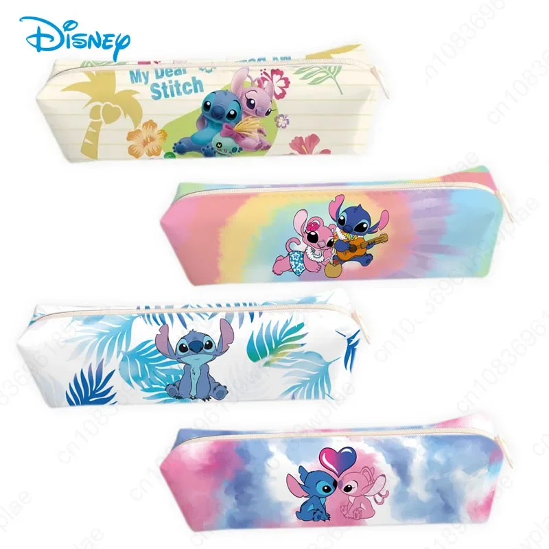 

New Disney Stitch Anime Pencil Case Stitch Print Pen Bag Cartoon Students Storage Bag Stationery Christmars Gift School Supplies