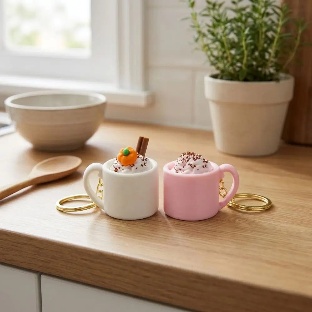 3D Printed Artificial Sundae Mug Clicker Coffee Cup Click Sound Simulated Ice Cream Fidget Keychain Mug Shaped Mechanical Click