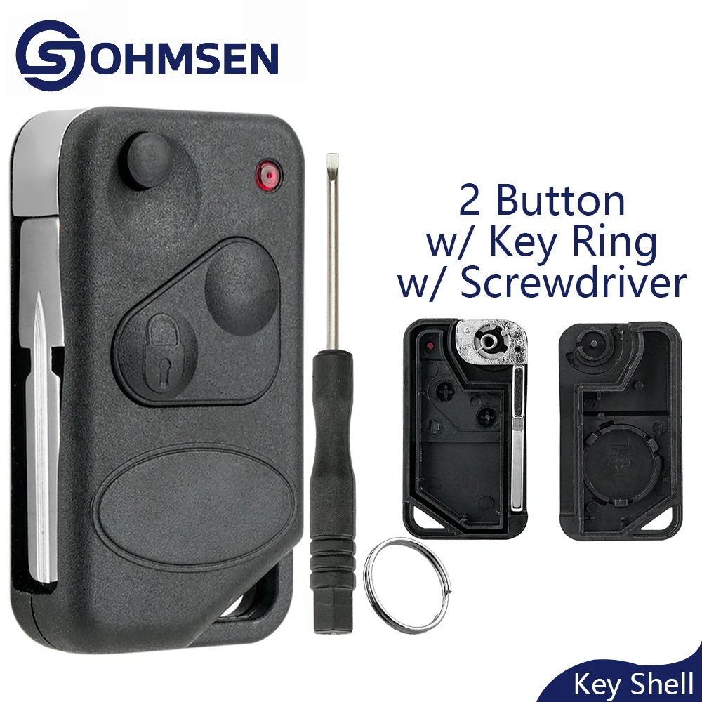 2 زر مفتاح بعيد فوب قذيفة + HU58 الوجه بليد لاند روفر رينج روفر P38 1995 - 2001