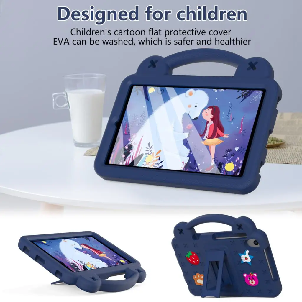 Case For Lenovo Tab M8(4rd)TB-300FU 300XU 8505F 8505X 8705F 8506F 8506X Shockproof Kids Cartoon Handle EVA Stand Tablet Case