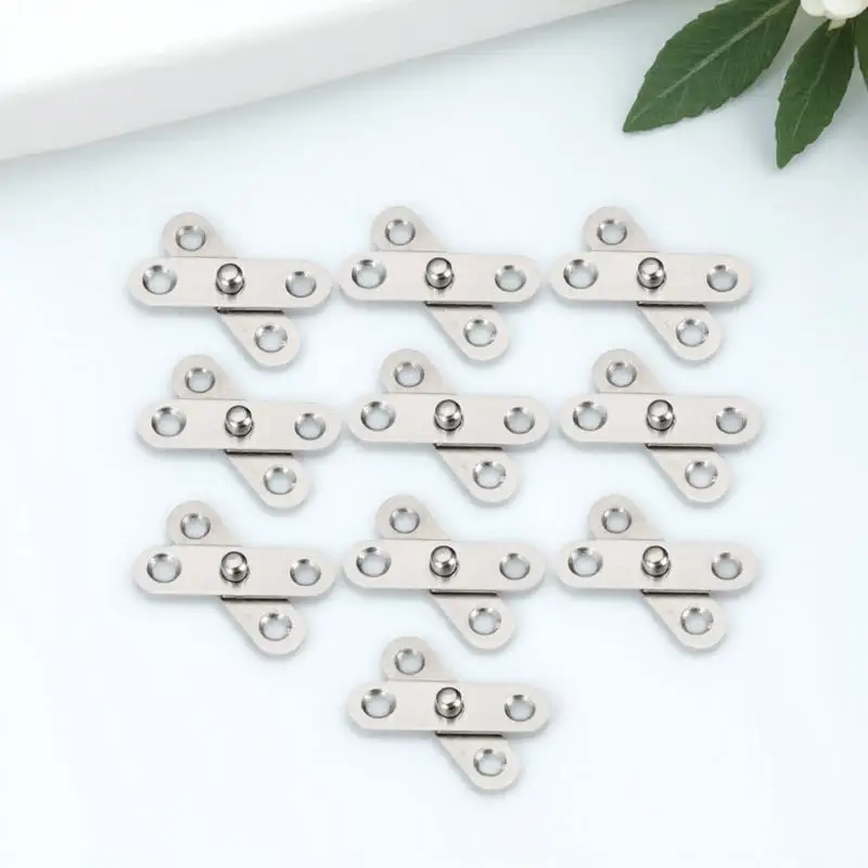 

10Pcs Stainless Steel Hidden Hinges 360 Degree Rotation Up Down Adjustable Door Cabinet Furniture Hinges for Corner and Kitchen