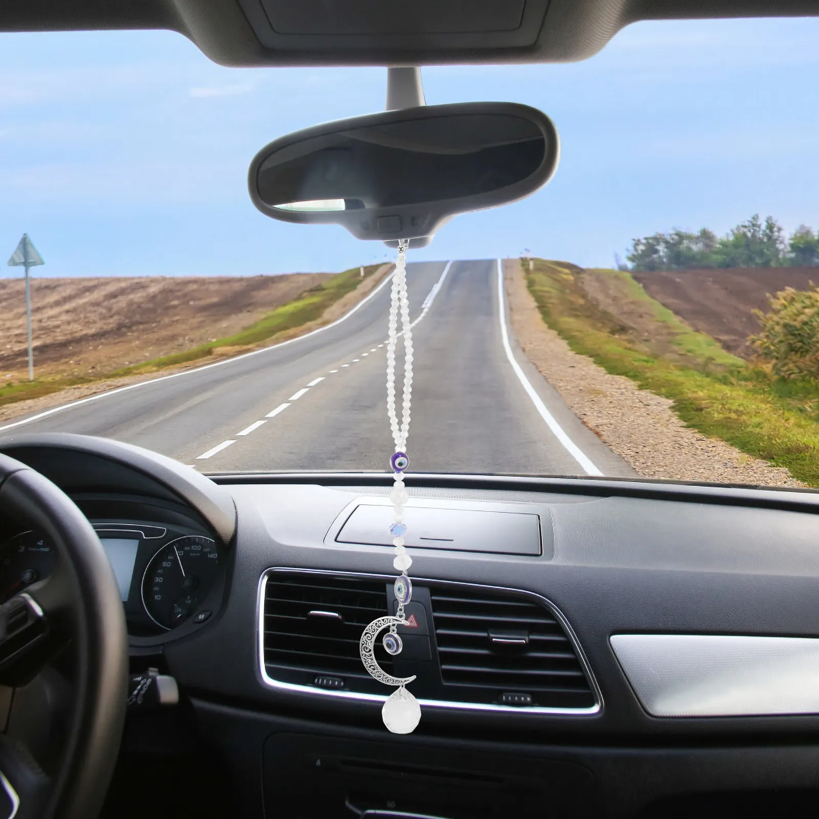 

Подвеска-оберег от сглаза (1 шт.) для автомобиля, декор для зеркала заднего вида, хрустальный талисман, аксессуар, брелок, подвеска для телефона