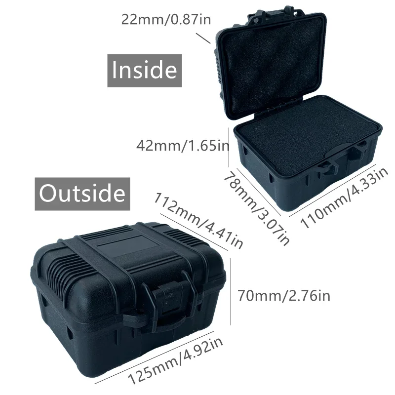 Plastic Toolbox Sealed Waterproof Equipment Box Shock-proof Instrument Case Safety Protective Tool Case Outdoor Portable Box