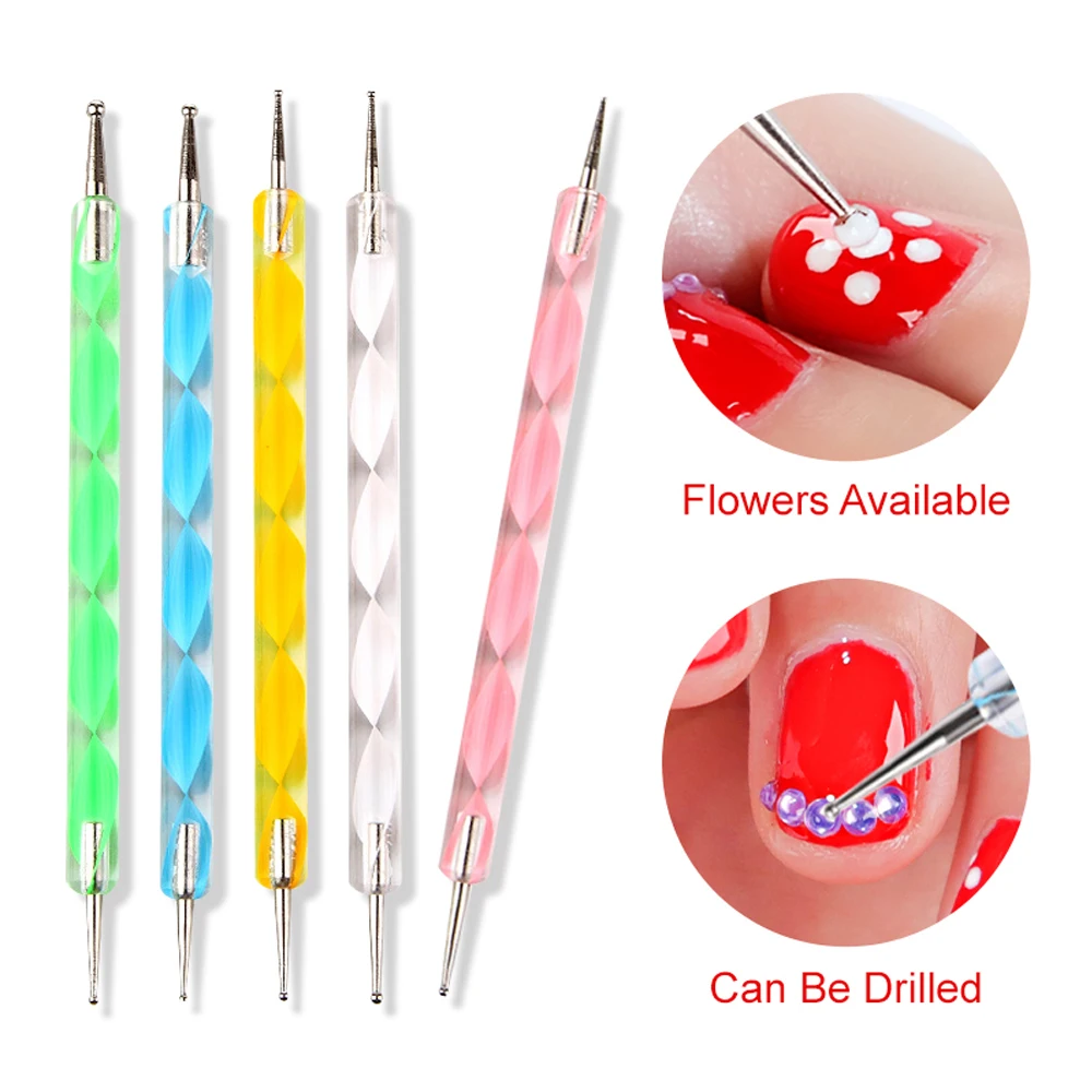 Juego de 20 piezas de pinceles para decoración de uñas, Gel acrílico UV, dibujo, punteado, pincel para manicura, polvo líquido, tallado, herramienta de cepillo para uñas de Gel DIY