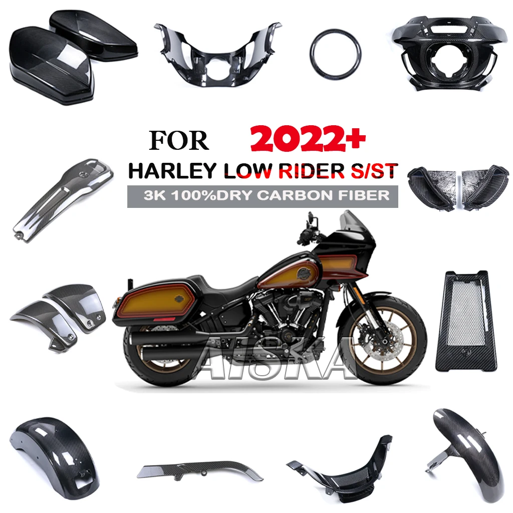

Fender Fuel Tank Cover Side Panel Fairing Dry Carbon Fiber Motorcycle Accessories For Harley Low Rider S ST 2022 2023 2024 2025