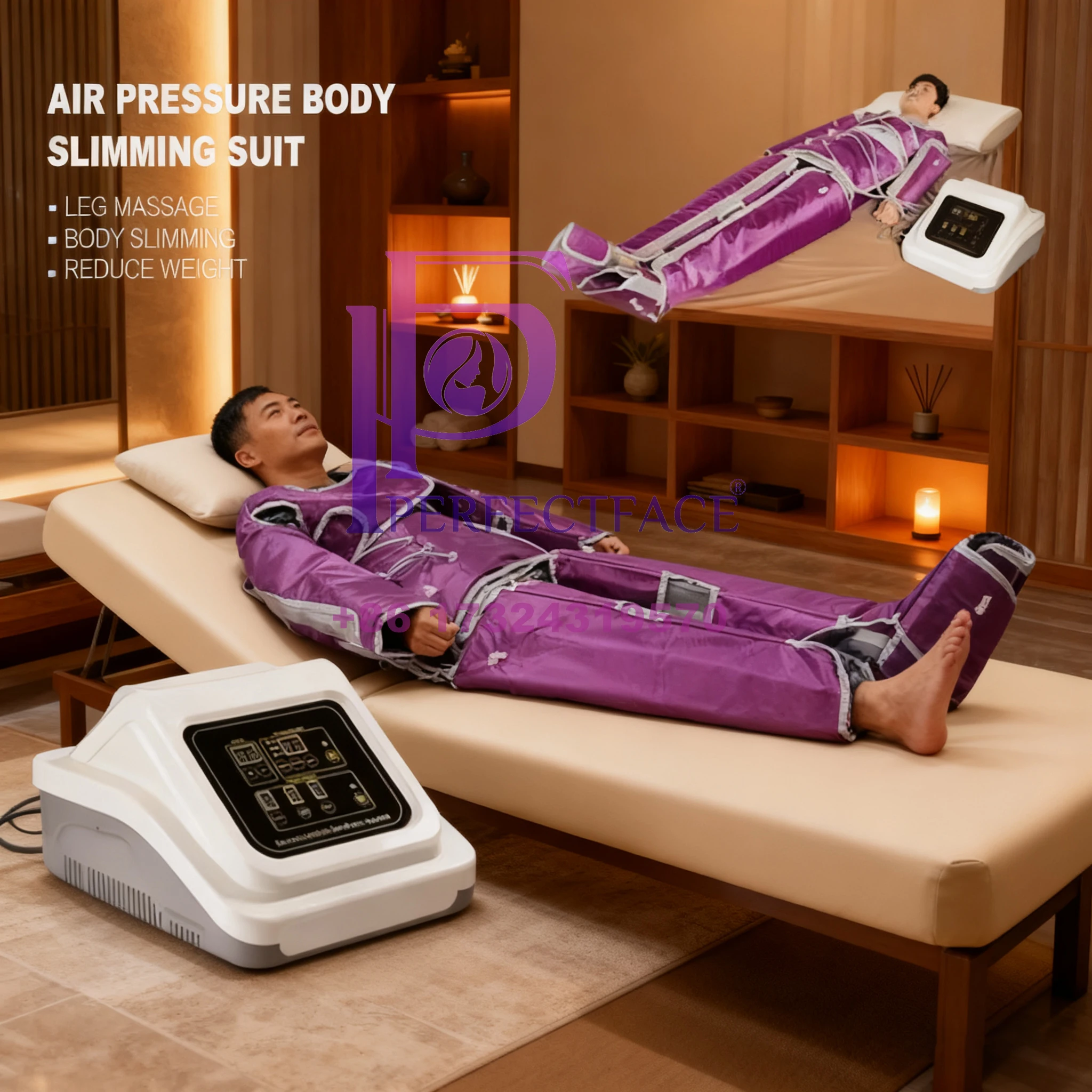 

Professional Athletic Recovery 3-Zone Air Pressure Massage Suit for Muscle Recovery & Lymphatic Drainage - Arms Legs Core