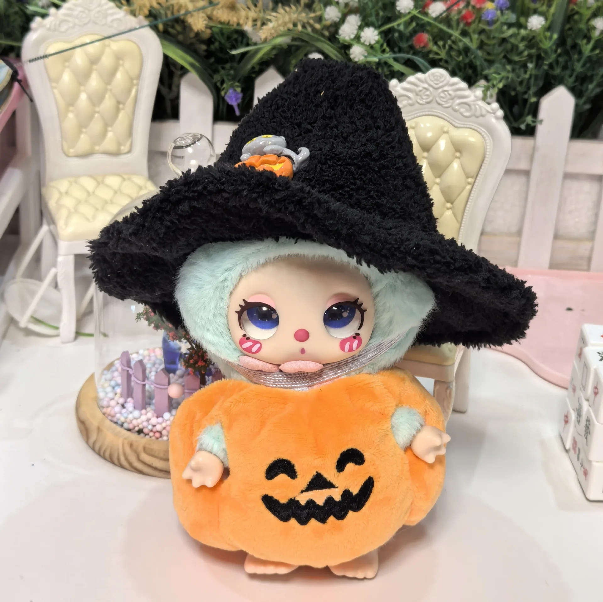 Labubu Clothes Halloween Pumpkin Skirt Dress Up, Festival Costume, Available in Two Colors, Doll Accessories (No Dolls)
