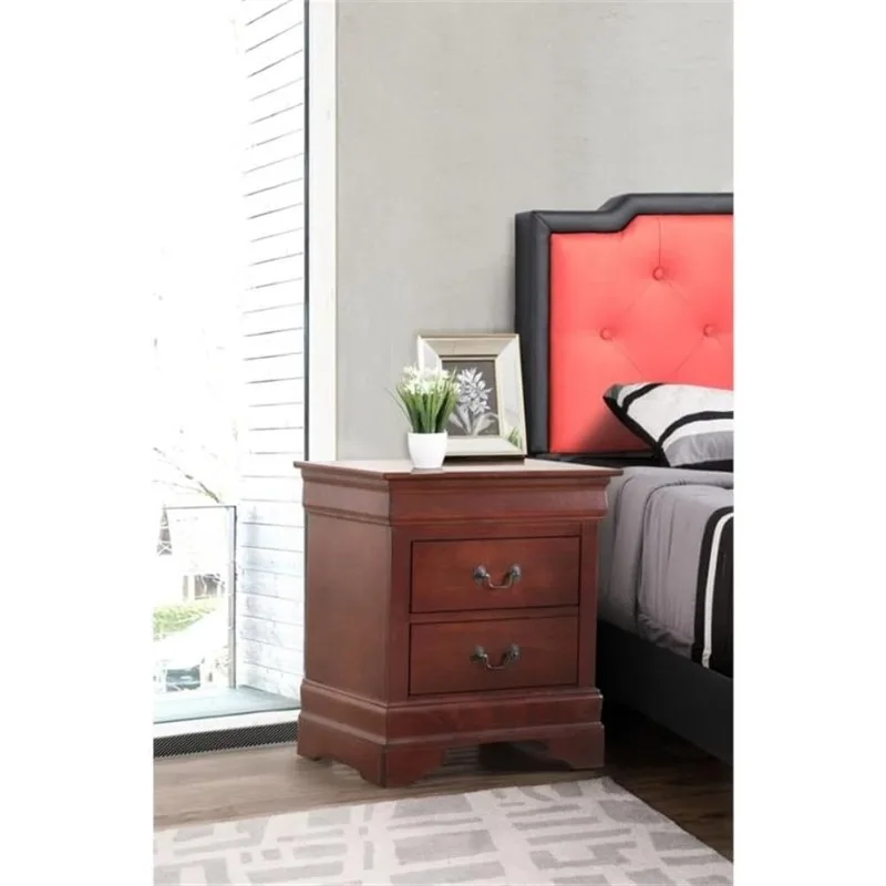 

Louis Phillipe 2 Drawer Nightstand in Cherry