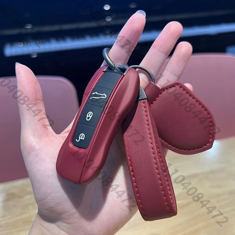 Key Case Shell Sub Red for Porsche 911 718 Panamera Macan Cayenne Boxster Cayman Remote Key Cover Replacement Accessories