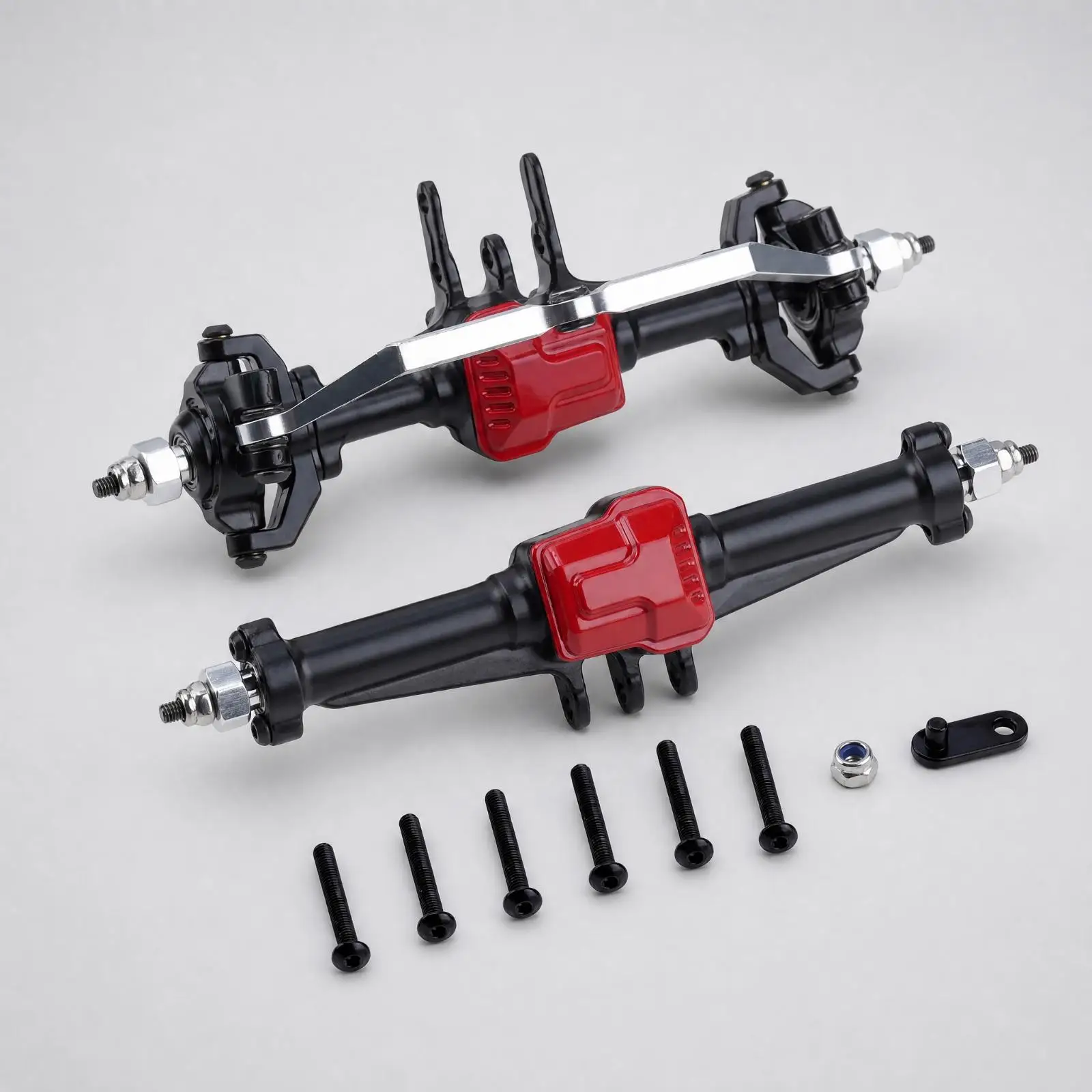 2 Pieces 1:16 off-Road RC Metal Axle High-Quality RC Axle Upgrade with Installation Hardware Front Bridge Easy to Install