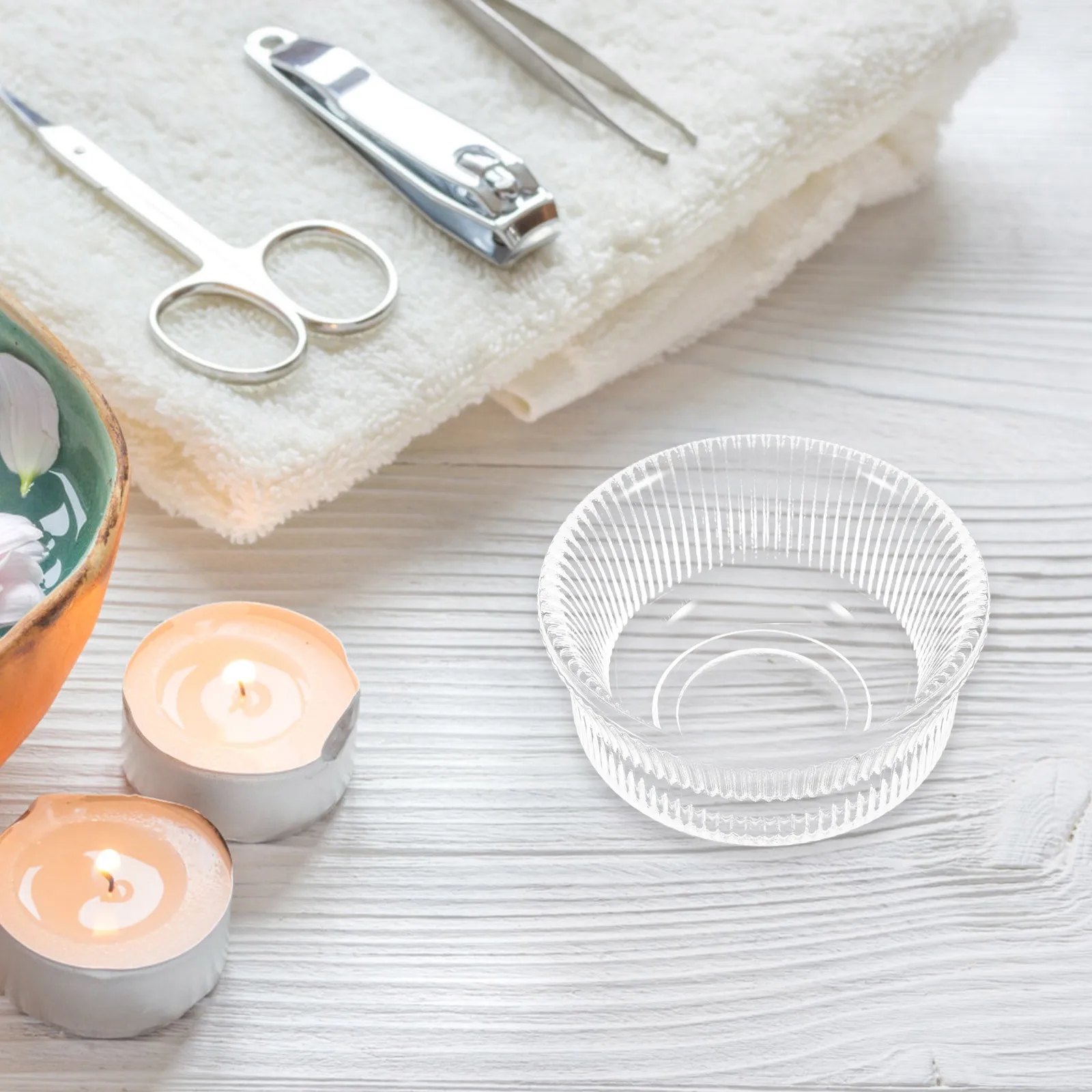 ถ้วยแก้วสำหรับทำเล็บอะคริลิค อุปกรณ์ทำเล็บแบบพกพา น้ำหนักเบา สำหรับผสมผงและกลิตเตอร์ในร้านทำเล็บ