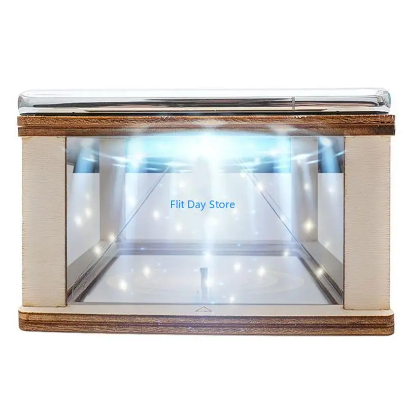 F92C Scientific Education 3D Hologram Pyramid Display Projector Video Stand Universal for Smart