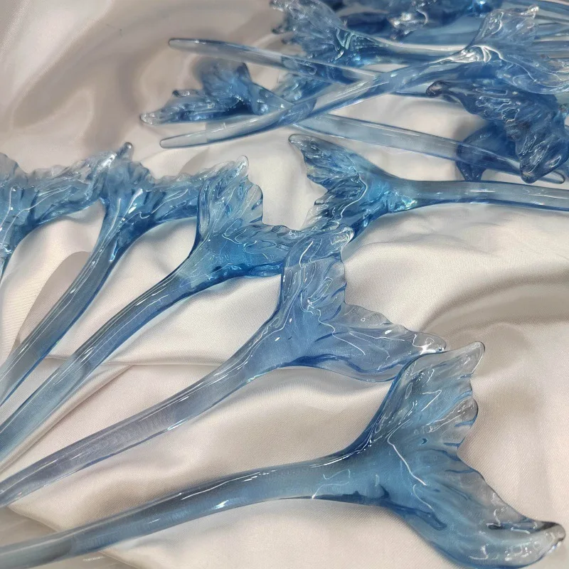 

Fish Tail Hairpin, Deep Sea Treasure, High-end Feeling, Ancient Style Cheongsam, New Chinese Style, Stunning Blue Fish Tail