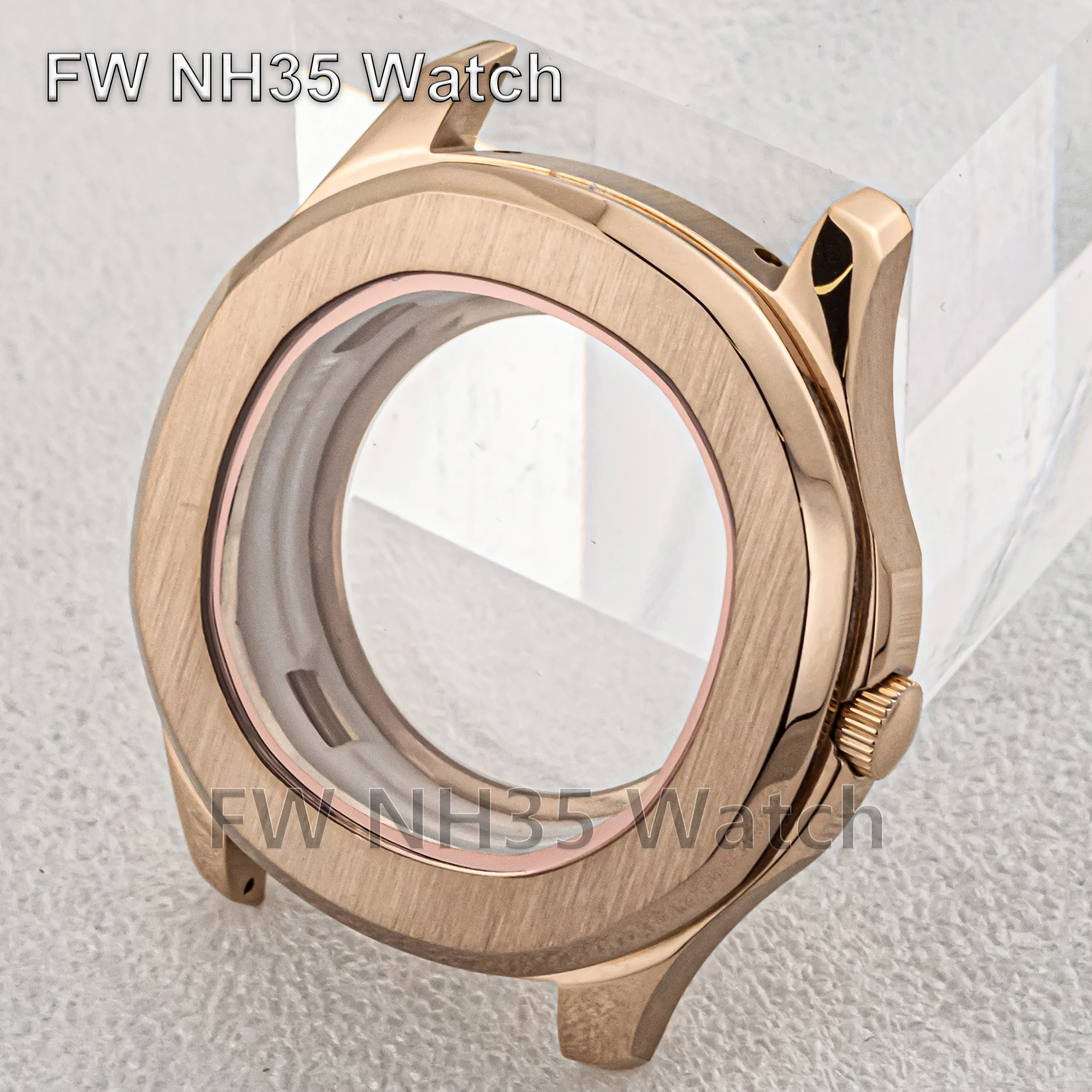 

42mm Watch Case for Mod AQUANAUT Nautilus Sapphire glass 316L Stainless Steel 10ATM Waterproof Case Fit NH34/NH35/NH36 Movement