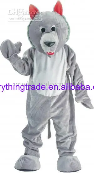 Mascotte économique de loup affamé pour adulte, Costume d'halloween, robe de noël, accessoires complets, offre spéciale