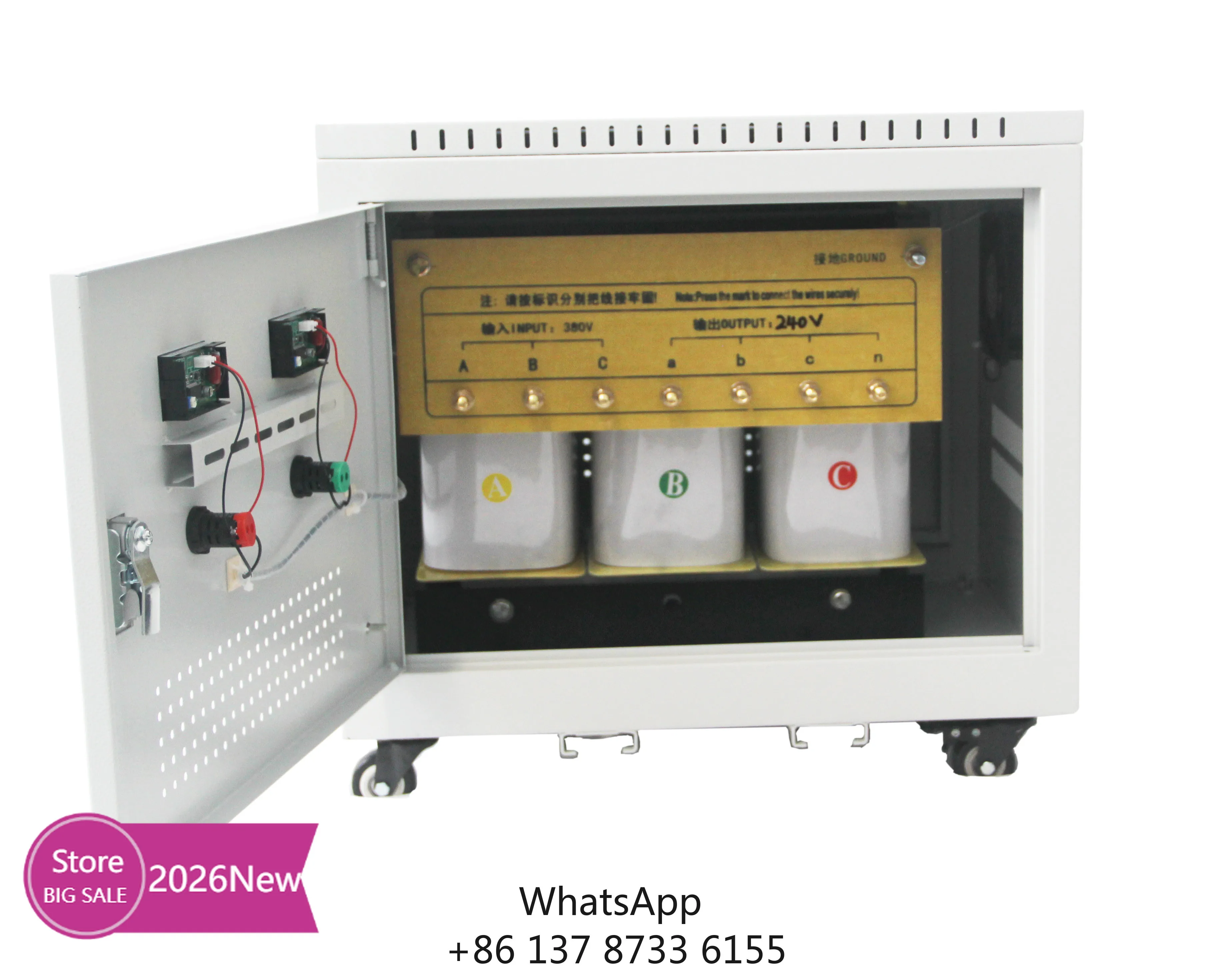 2026New 20Kva Dry Type Three Phase 220v To 380v Step-up/Down Power Transformer 20kw