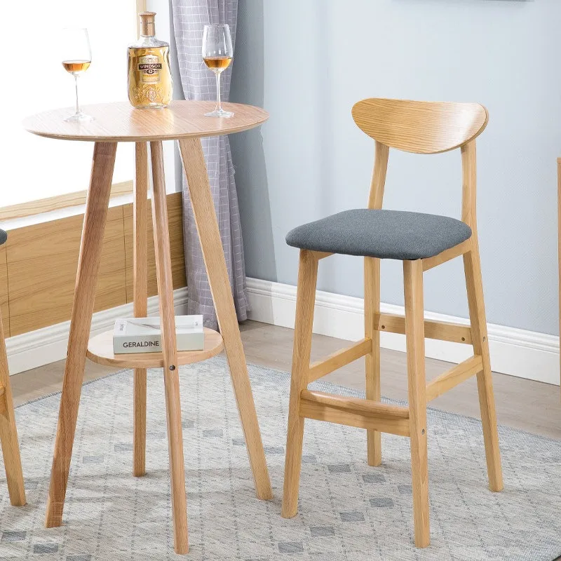 

Indoor Nordic Bar Chair With Backrest High Bar Chair Counter Comfortable Luxury Relaxing Chaise De Bar Cuisine Hotel Furniture