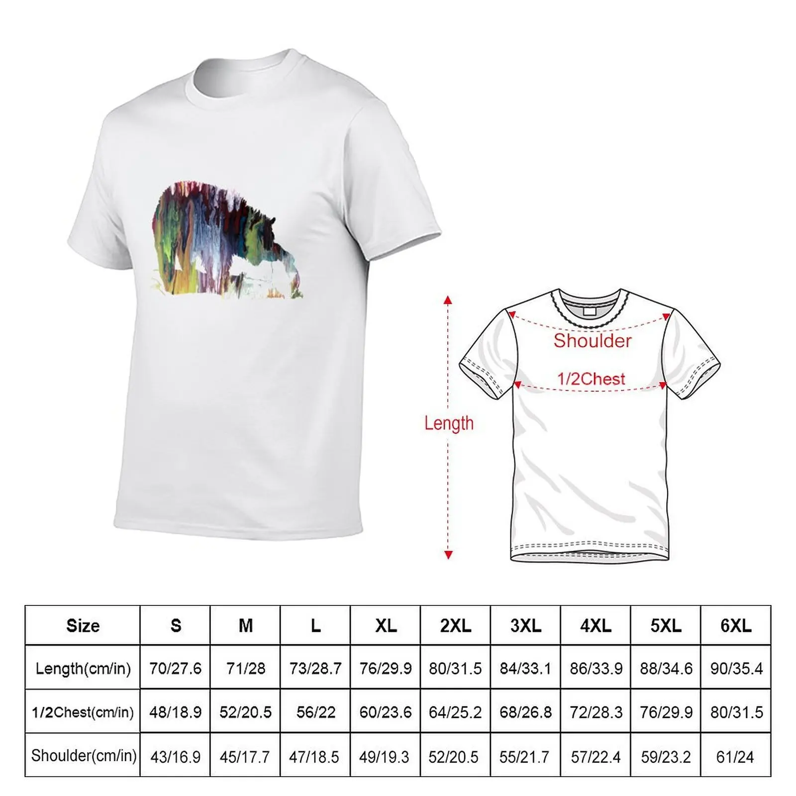Grizzly bear T-Shirt t shirts cotton 100% man t shirt graphic t shirts for man cotton funny T-shirt