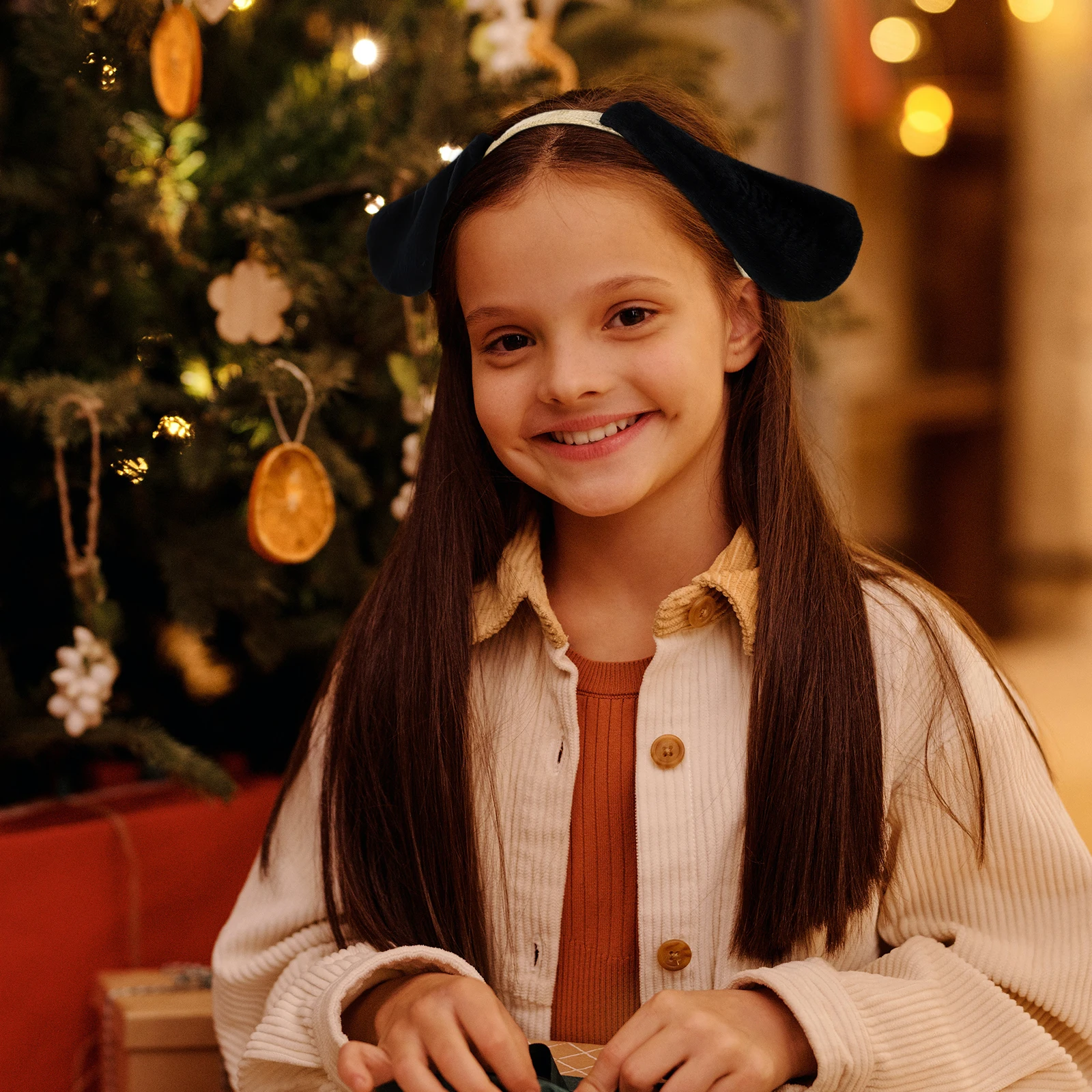 2Sets Animal Headgear Costume Props Kids Cosplay Party Supplies Performance Animal Tail Hairband Performance Prop