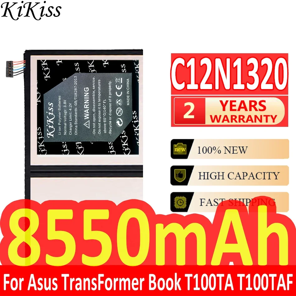 

KiKiss C12N1320 8550mAh Battery For ASUS T100T TABLET T100TA for Transformer Book T100TAF T100TA Batteria + Tracking Number