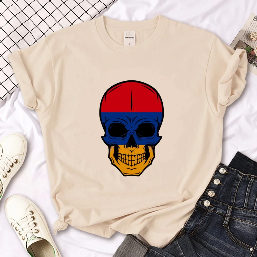 Y2K Armenia T Shirt Women Funny Tee Girl Harajuku Comic Japanese Clothing Women Streetwear Tee Girl Manga Comic Clothing