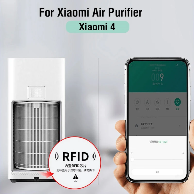 PM2.5 Xiaomi Hepa Filter 4 Xiaomi Фильтр с активированным углем 4 для очистителя воздуха Xiaomi 4 Xiaomi H13 4 Фильтр