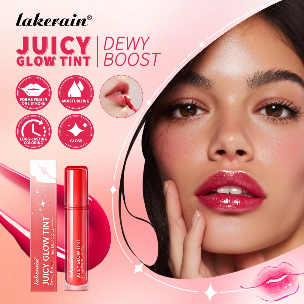 Lakerain عصير توهج تينت مرآة طويلة الأمد تألق السلس مشع الشفاه تينت ترطيب عميق اشراق عصير توهج أحمر الشفاه #2