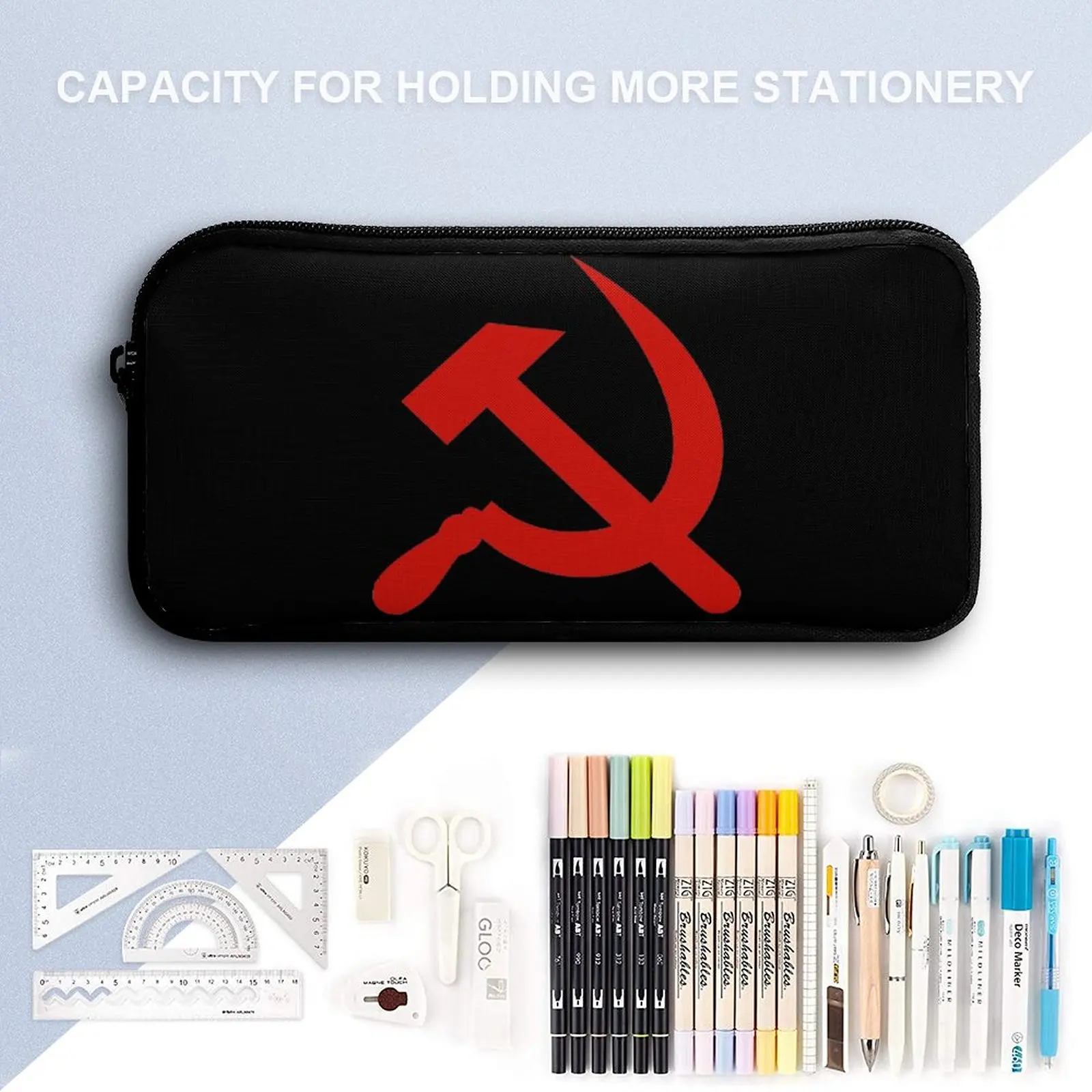 Kommunist isches Logo zum Verkauf 3 in 1 Satz 17 Zoll Rucksack Lunch Bag Stift Tasche Schulen heißer Verkauf sicherer Rucksack gemütlich