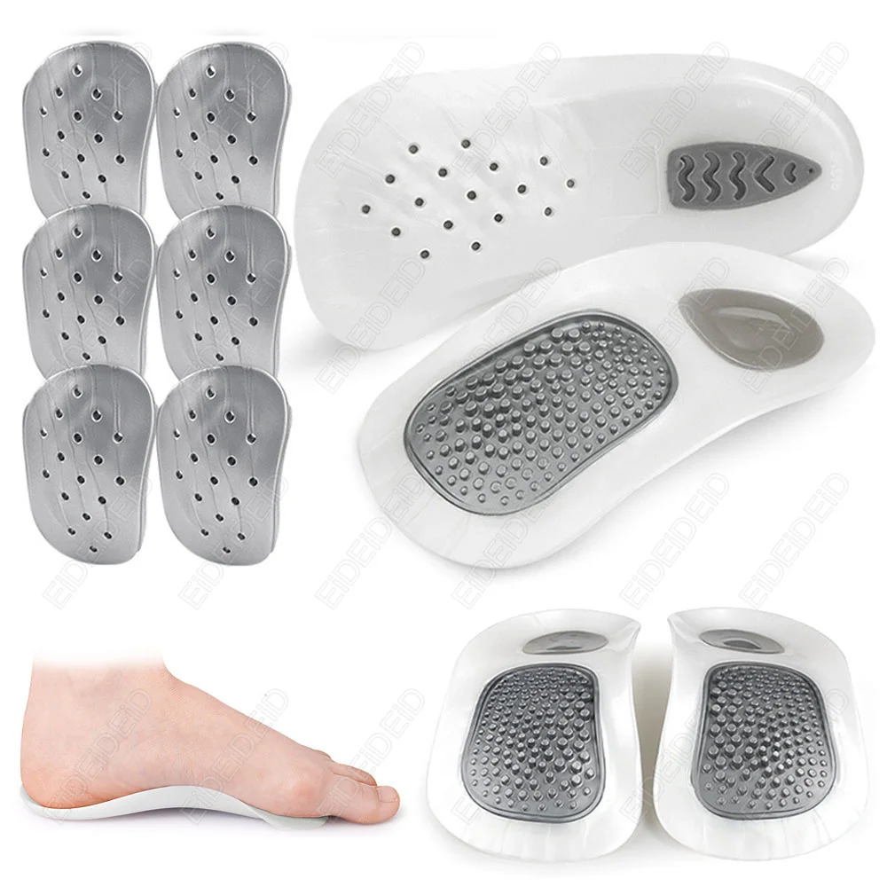 

1 Set Arch support For Flat Feet Orthopedic insoles Half Shoes Soles Relieve Foot Arch Pain Foot Care Massage Shoe Accessories