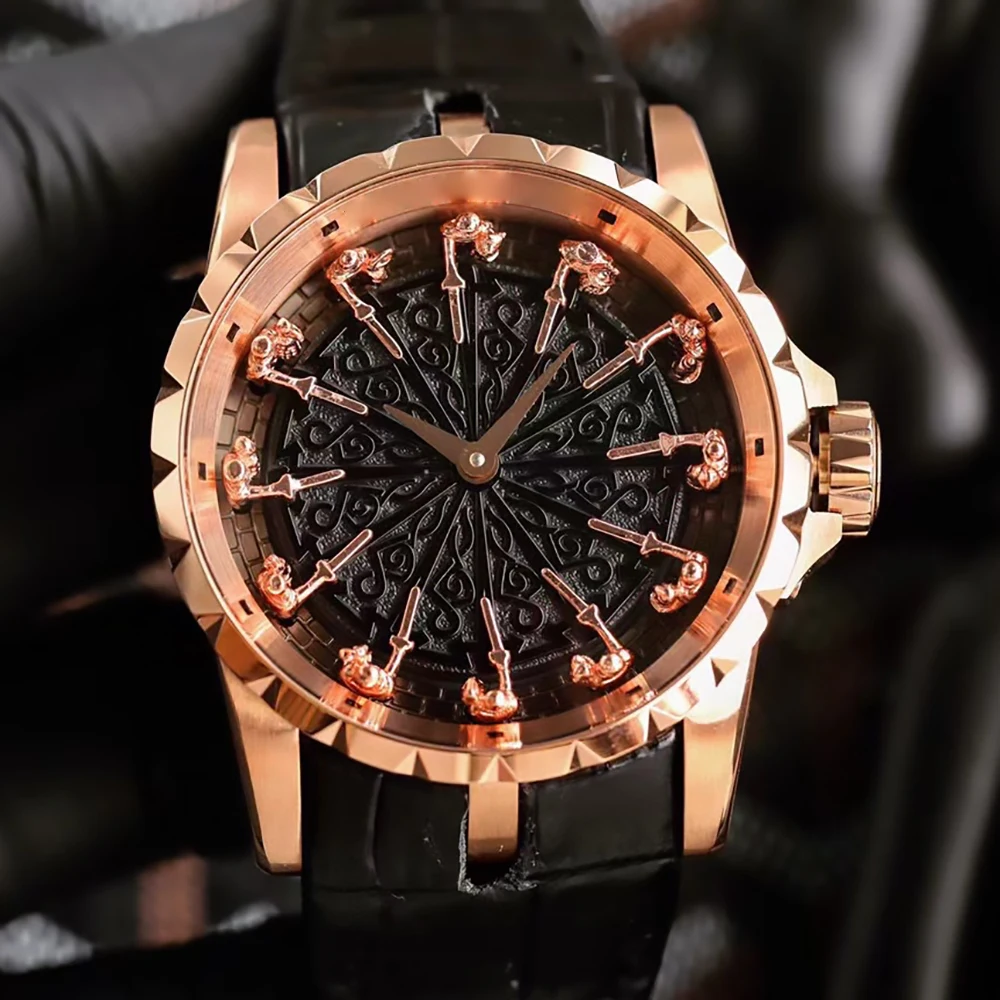 

High quality twelve round table knight fully automatic mechanical watch for men's underground wormhole concept sports luxury wat