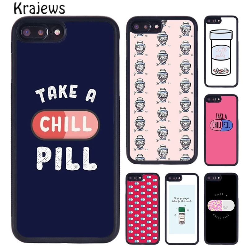Krajews Medical Chill Pills Style Handyhülle für iPhone 17 Air 16 15 14 Plus 11 12 13 Pro Max coque