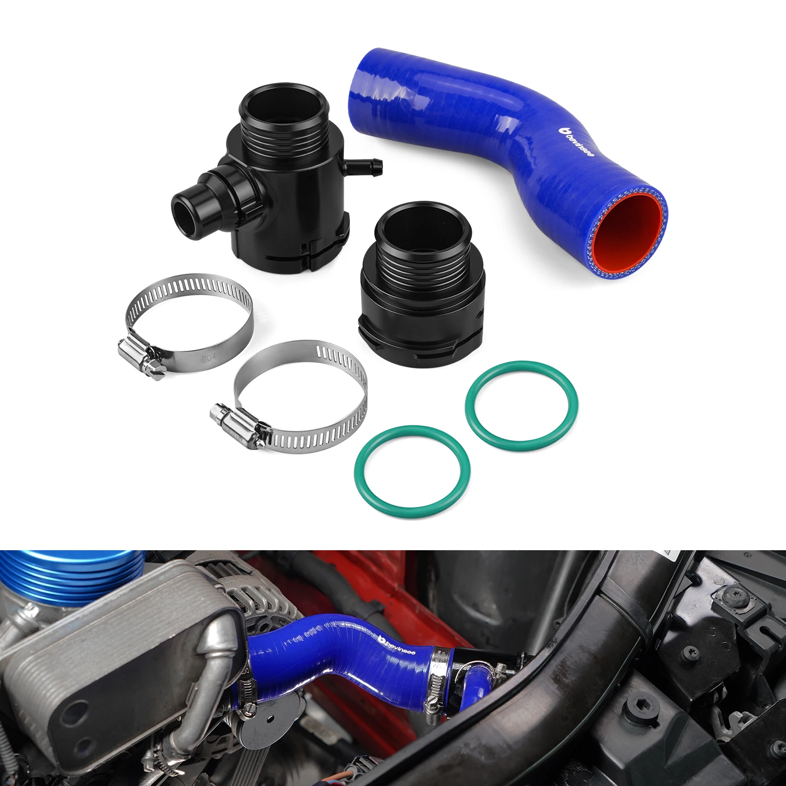 

Ремкомплект верхнего шланга радиатора для BMW N52 E90 E91 E92 E93 323i 325i 328i 330i E82 E88 125i 128i, замена для 17127531579