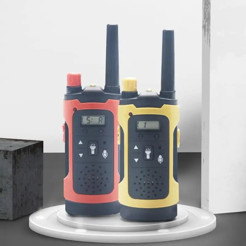 LED anak-anak Walkie talkie petualangan terikat jarak jauh 2 cara Radio mainan Walkie talkie untuk komunikasi nirkabel mainan elektronik