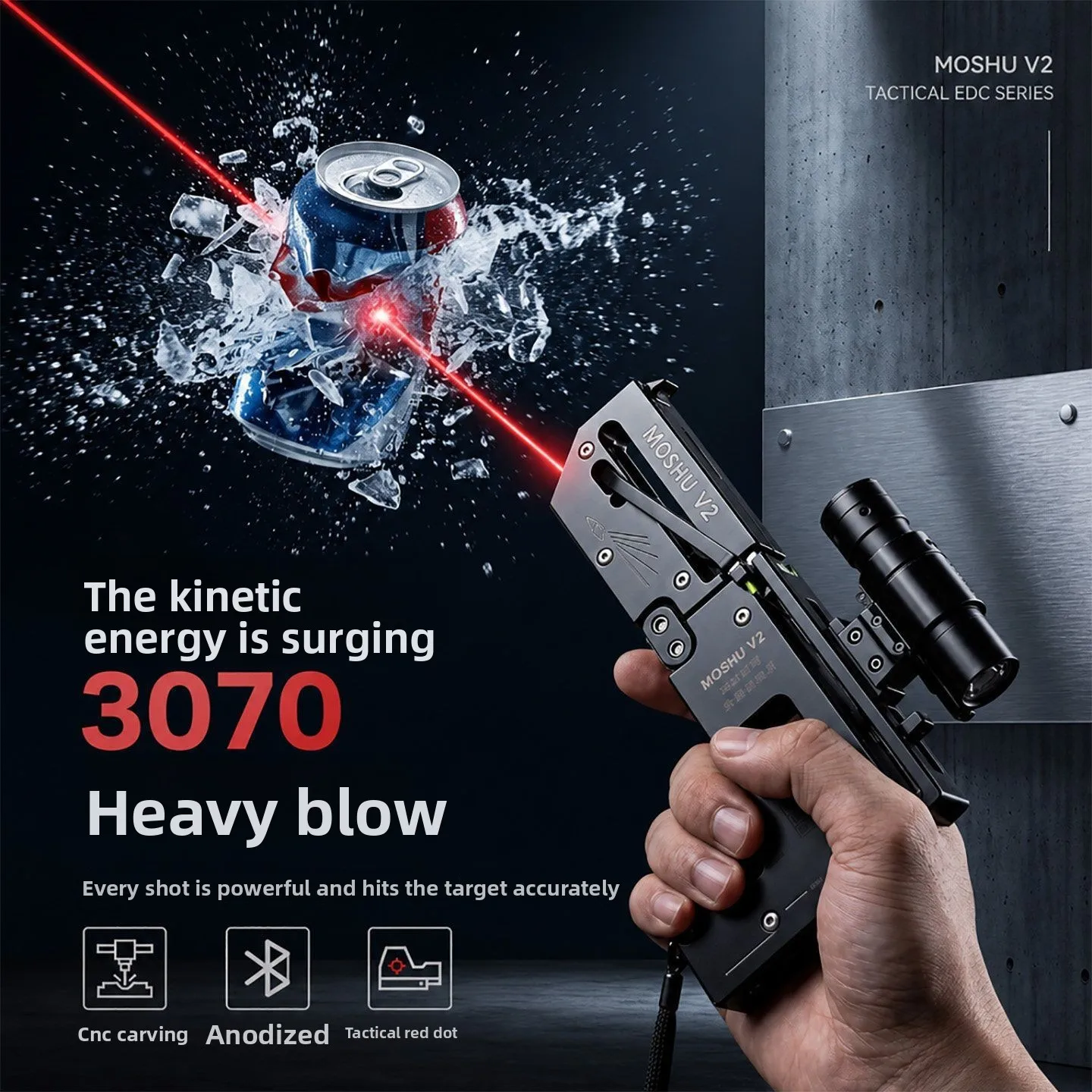 Metal MagaPivot Card EDC Pocket Fold Slingshot Card Portable High-Precision Launcher Aiming Specific Pullback Qutdoor Sport EDC