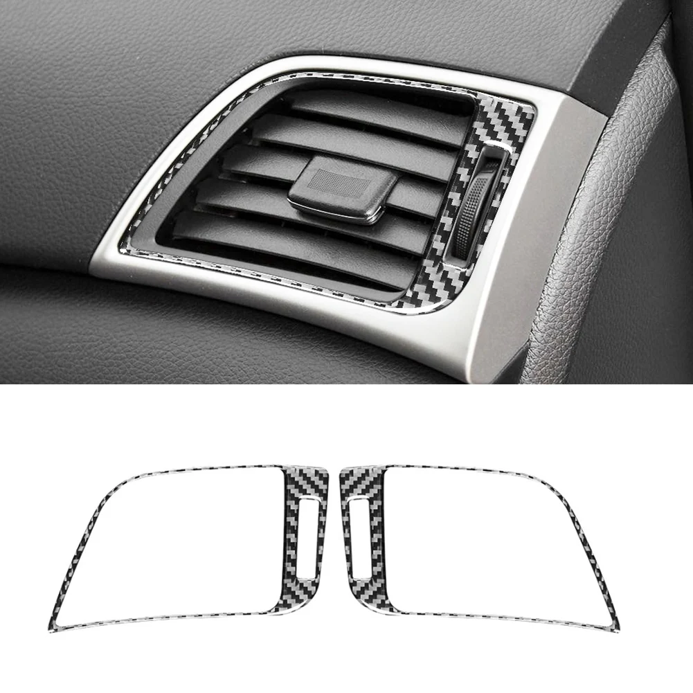 Carbon Fiber Dashboard Side Air Vent Outlet Left Right Decorative Trim for Nissan Sentra Sylphy 2016-2019 Accessories