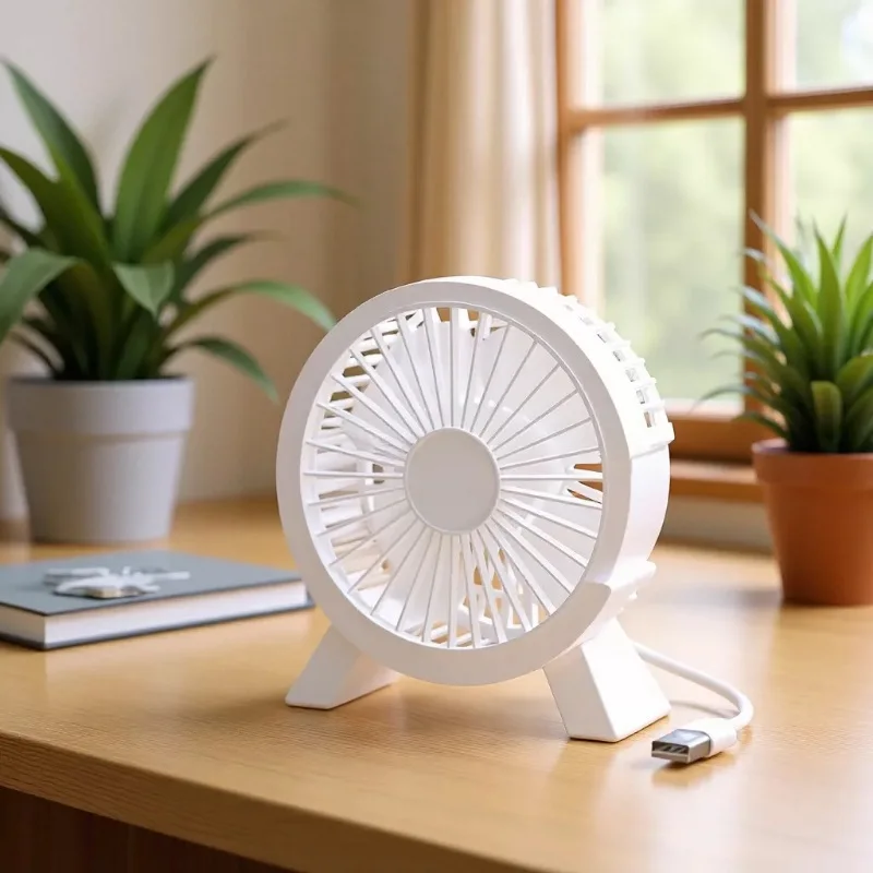 Schreibtischventilator Tragbarer USB-Mini-Campingventilator für Zuhause USB-Elektroventilator Energiesparender Leiser Tischventilator Sommergeschenke