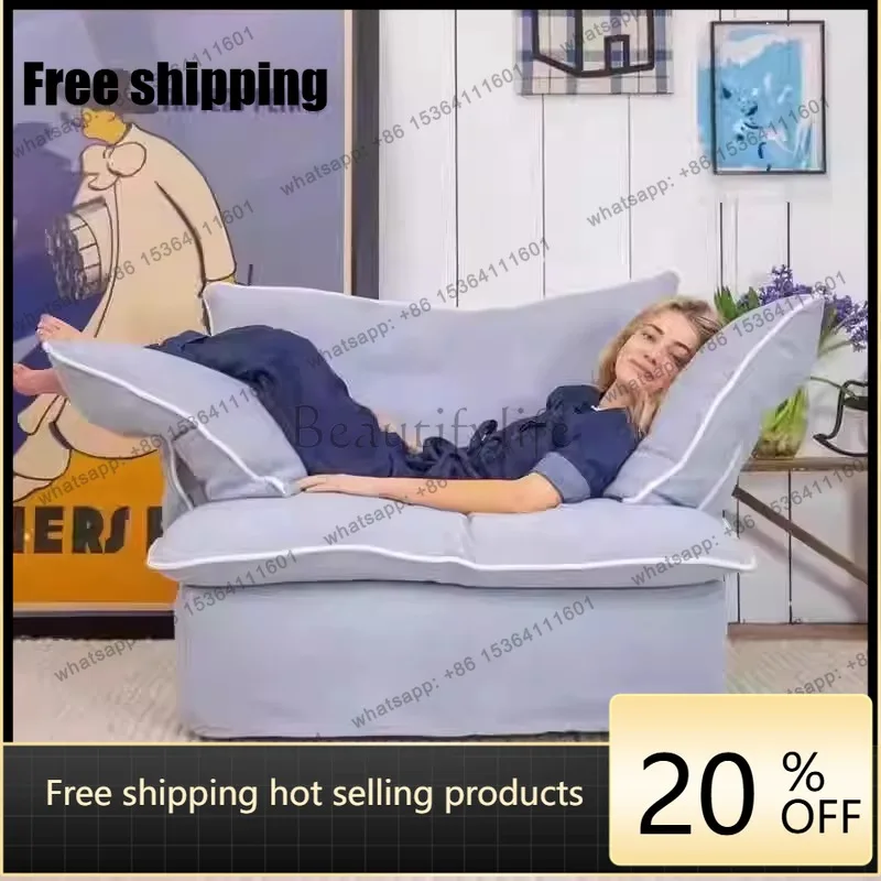 Factory Direct Japanese Super Soft Living Room Lazy Fabric Cotton And Linen Down Removable And Washable Nordic Small Apartment S