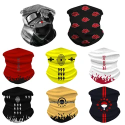 Anime Naruto Cosplay Akatsuki Itachi Bandana maschera uomo donna maschera da ciclismo maschera invernale sciarpa maschera al collo traspirante bavaglino caldo all'aperto