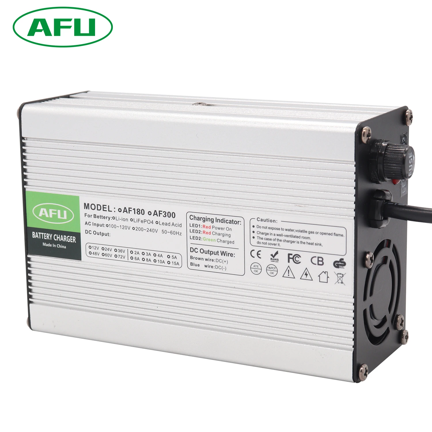 

87.6V 2A Charger Smart Aluminum Case Is Suitable For 24S 76.8V LiFePO4 Battery Fast Charger