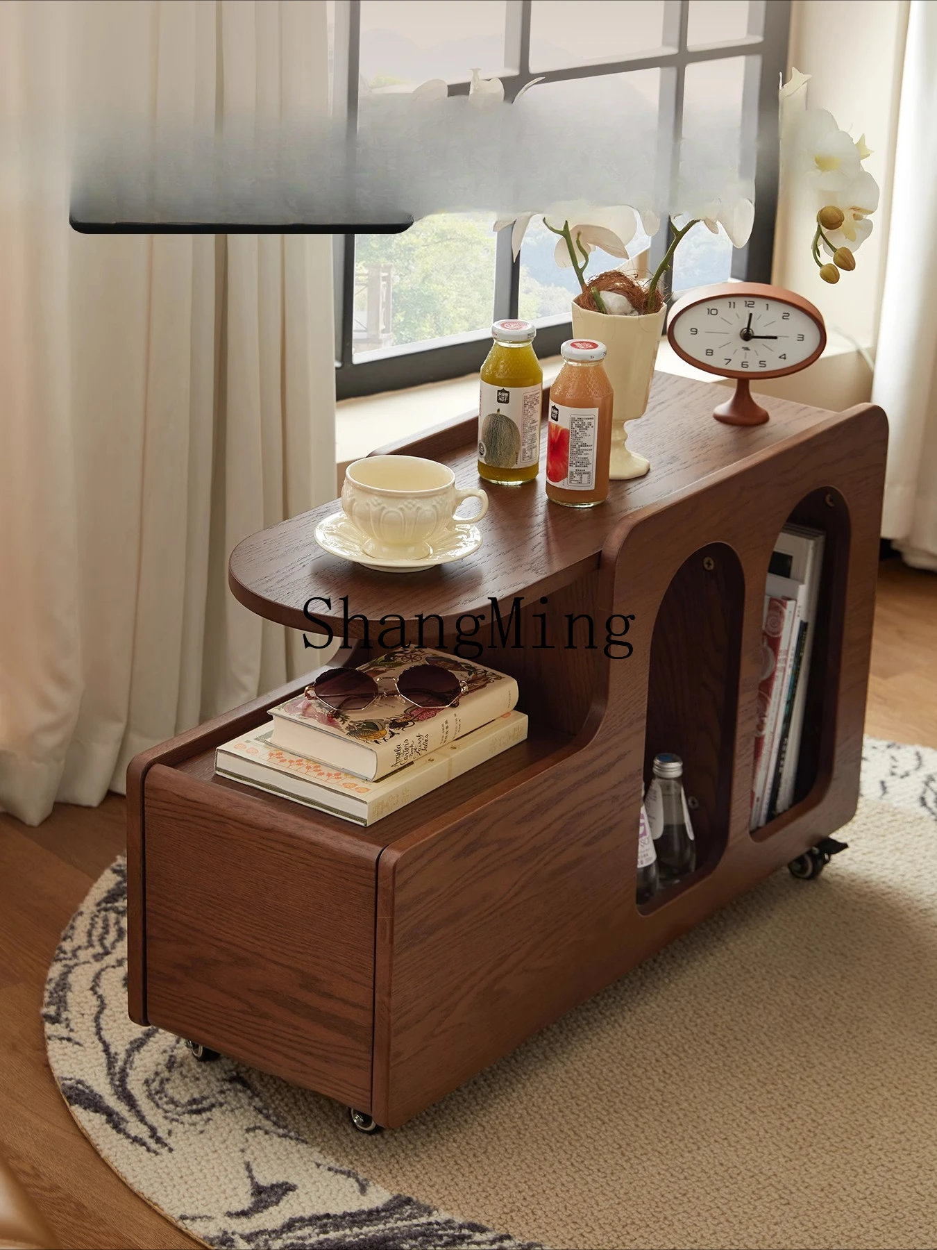 

CL solid wood bedside table side few retro tea table living room dining side sofa side cabinet