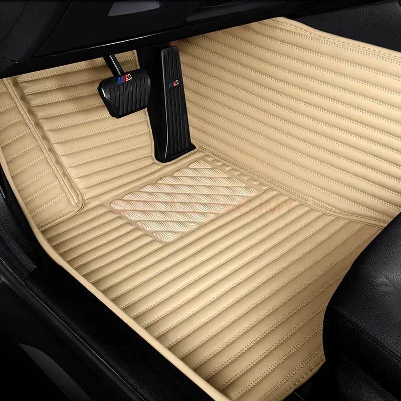 Custom Luxury Stripes 5D Car Floor Mat for Mercedes Benz ML Class W166 2012-16 W164 G Class W463 GLK Interior Accessories Carpet