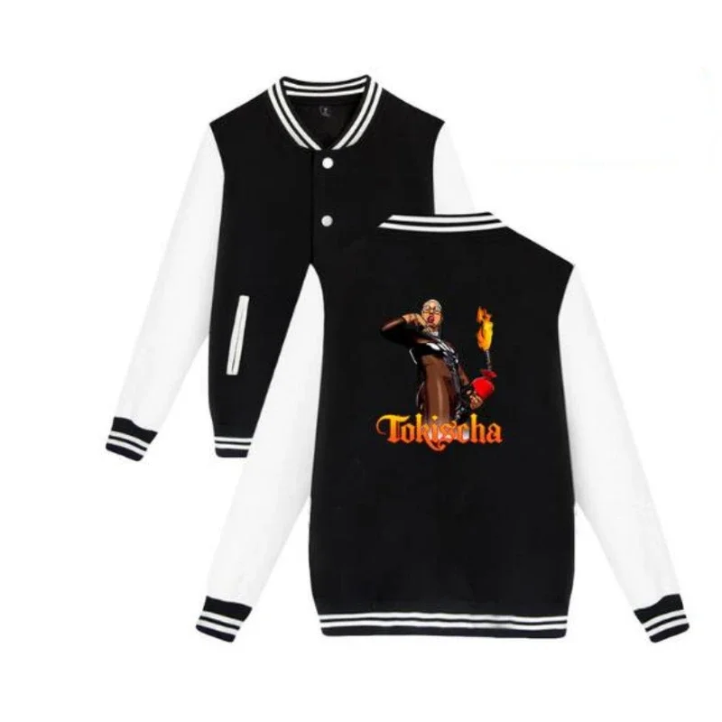 

Singer tokischa merch baseball jacket men bomber jacket outerwear streetwear casual tracksuit hip hop hoodies sweatshirt