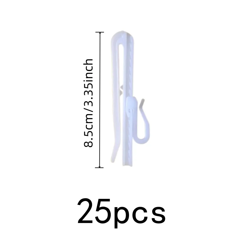 25 pcs 8.5cm Raise Lower Curtain Clips for Blinds Installation, Easy Install Simple Setup, No Drilling Required