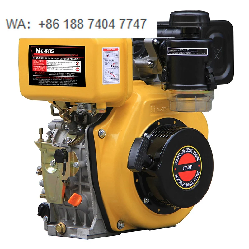 

4HP/3.8KW diesel Generators HR178F Oil Bath Air Filter Manual Start with Keyway Shaft Engine and Bearing Core Components