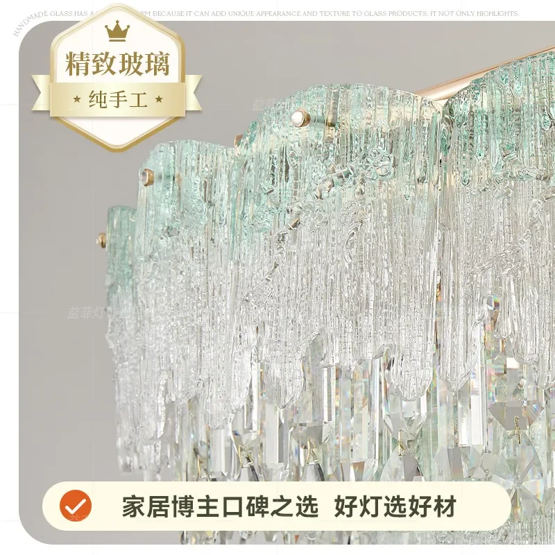 for French Light Luxury Crystal Chandelier High End Living Room Bedroom Dining Room Master Bedroom Wedding Ceiling Lamp