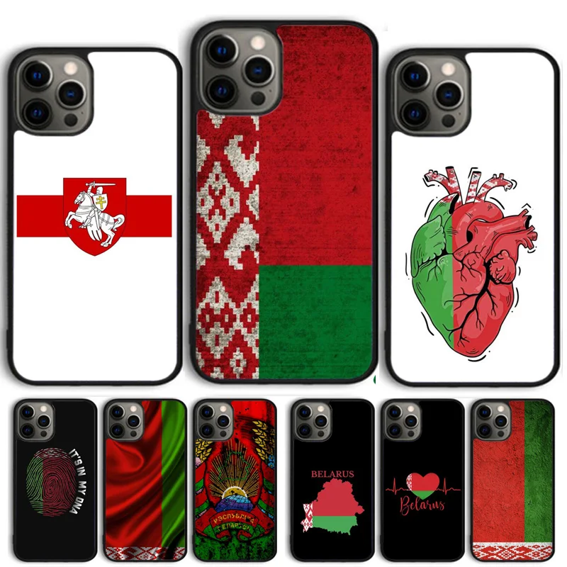 Belarus Flag Phone Case Cover For iPhone 12 mini Plus X XS Max XR for iPhone 15 16 11 13 14 Pro Max Fundas